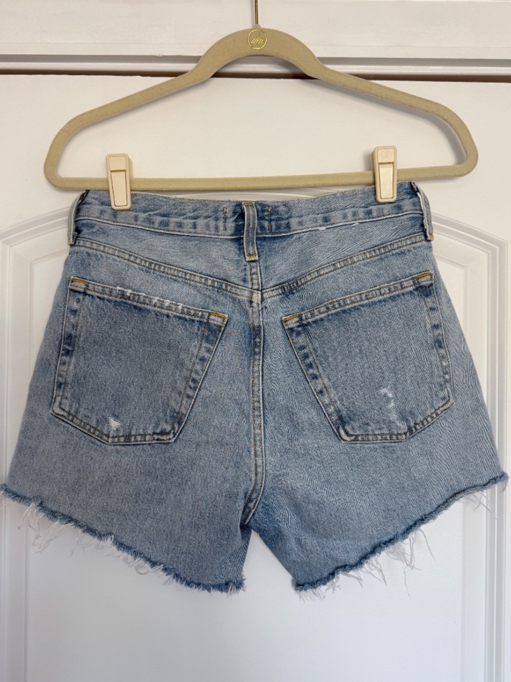 AGOLDE Parker Long Denim Shorts Swapmeet Size 26 - Picture 4 of 11